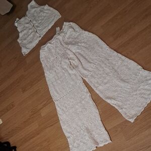 Miou Muse Ivory Crochet Ensemble